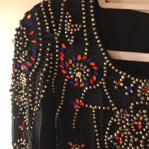 ANTIK BATIK beaded studded top NWT $326 sz M 4 - Picture 2 of 5